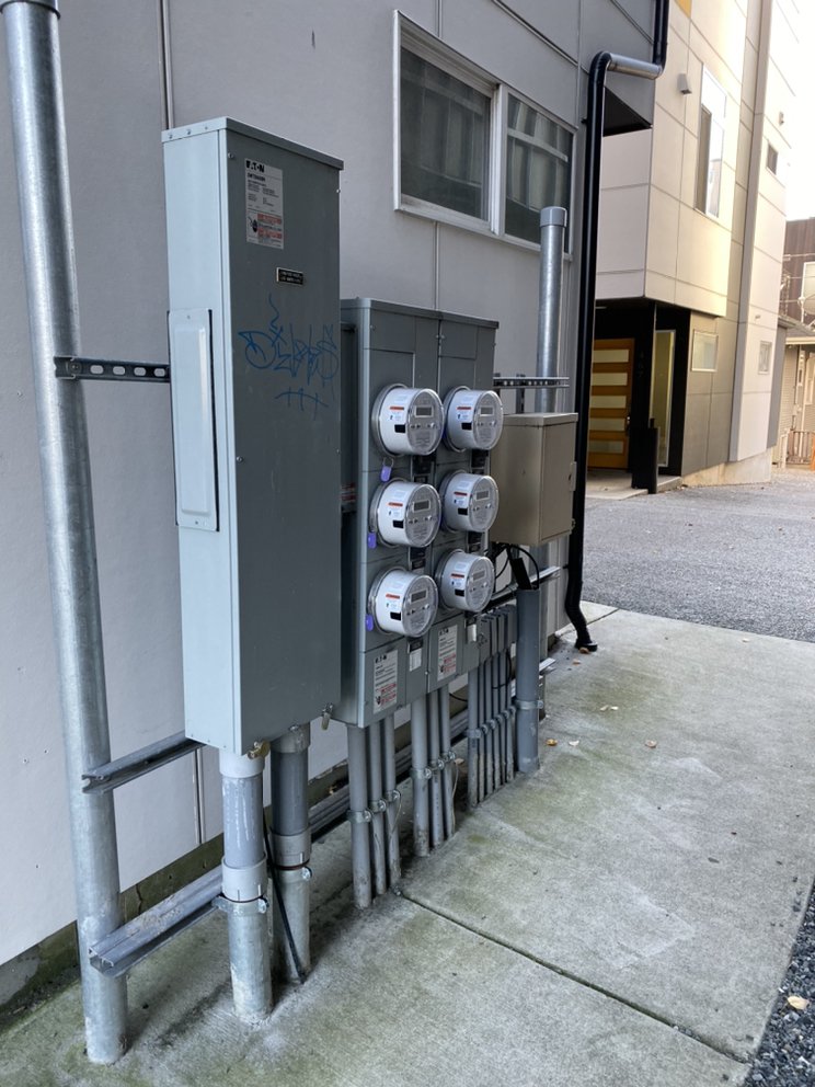Multi-meter electrical service installation