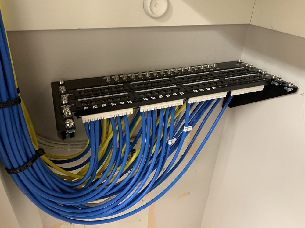 Network patch panel and structured cabling installation by Merv Electric